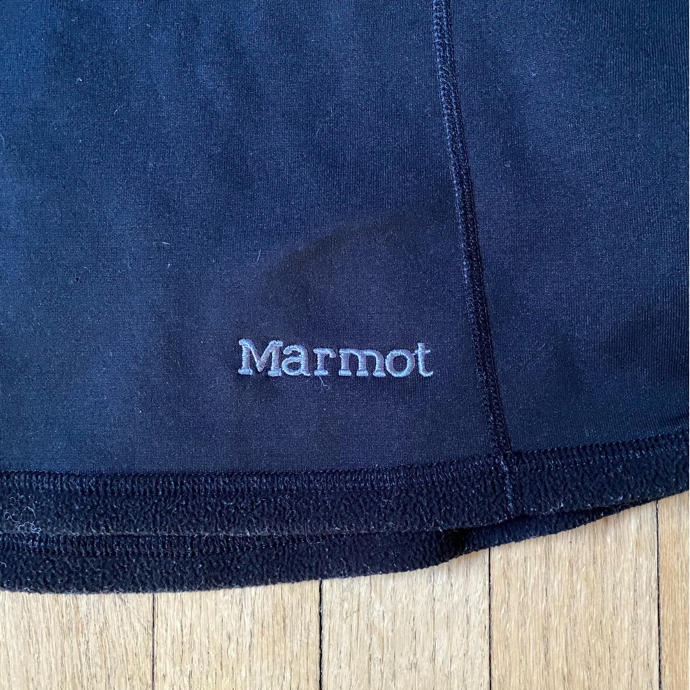 Marmot youth 1/4 zip fleece size L. Black polyester / spandex blend fall winter - Picture 3 of 7